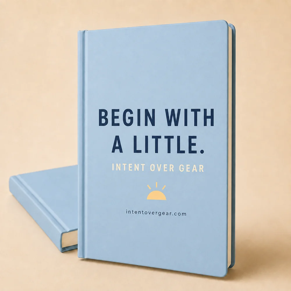 Begin With a Little Hardcover Journal product mockup